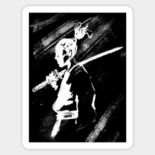 Samurai Ink White Sticker